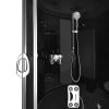 Aplomo Luxor Black 135x135x220 parní masážní sprchový box s hydromasážní vanou, MO-08135SBL