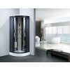 Aplomo Lucy black parní masážní sprchový box Rozměr koutu: 110x110cm, MO-0513DSBL