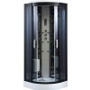 Aplomo Lucy black masážní sprchový box Rozměr koutu: 90x90cm, MO-0513BBL