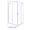 Kerra Olga SQ čtvercový/obdélníkový sprchový kout, volba rozměru Rozměr sprch.dveří: 90cm, OLSQ-90