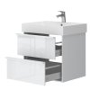 Lavedo Quadra White 60 koupelnová skříňka s umyvadlem, lesk, QDWH60