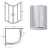 Besco Modern 165 čtvrtkruhový sprchový kout Rozměr koutu: 90x90cm, MP-90-165-C
