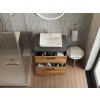 Lavedo Afina Neon Grey/Wotan Oak 70 koupelnová skříňka s umyvadlem, AF-70-NE-WO