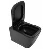 Rea Julio rimless black WC závěsné  se sedátkem, mat, REA-C6550