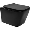 Rea Julio rimless black WC závěsné  se sedátkem, mat, REA-C6550
