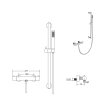 Besco Veo sprchový set s termostatickou baterií a posuvnou ruční sprchou, chrom, BP-VNTII-CH