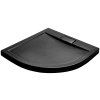 Besco Axim UltraSlim čtvrtkruhová sprchová vanička, black stone Rozměr vaničky: 90x90cm, BAX-90-NRCN