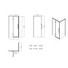 Savana Veduta Dello Black obdélníkový sprchový kout Orientace: Pravá, Rozměr koutu: 120x80cm, Y8003B-12P