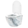 Rea Carlos rimless WC závěsné se sedátkem, granit shiny, REA-C8002