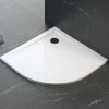Polimat Perrito White čtvrtkruhová sprchová vanička, litý mramor Rozměr vaničky: 80x80cm, 00526