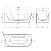 Aplomo Silia volně stojící akrylátová vana, bílá Délka vany: 160cm, Orientace: Levá, KDS_016L
