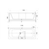 Aplomo Perfect akrylátová vana s dvířky a krycími panely Délka vany: 130cm, PERFECT130
