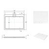 Besco Axim UltraSlim obdélníková sprchová vanička Rozměr vaničky: 130x90cm, BAX-139-P