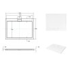 Besco Axim UltraSlim obdélníková sprchová vanička Rozměr vaničky: 120x80cm, BAX-128-P