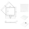Besco Axim UltraSlim čtvercová sprchová vanička Rozměr vaničky: 90x90cm, BAX-90-KW