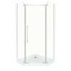 Kerra Glasgow Slim 90x90 pětiúhelníkový sprchový kout komplet s vaničkou, 693