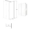 Besco Exo-CH pevný boční díl, chrom Rozměr sprch.dveří: 100cm, PCH-100-190C