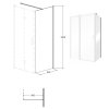 Besco Exo-CH pevný boční díl, chrom Rozměr sprch.dveří: 100cm, PCH-100-190C