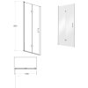 Besco Exo-H sprchové dveře Rozměr sprch.dveří: 80cm, EH-80-190C