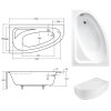 Besco Cornea akrylátová vana 140x80 Orientace: Levá, WAC-140-NL