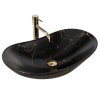 Rea Royal Marble 62 black umyvadlo na desku, mat, REA-U7478