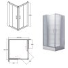Besco Modern 165 čtvercový sprchový kout Rozměr koutu: 90x90cm, MK-90-165-C