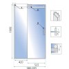 Rea Nixon-2 sprchové dveře, chrom Orientace: Pravá, Rozměr sprch.dveří: 150cm, REA-K5009