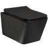 Kerra Tinos Black WC závěsné se sedátkem, rimless, TINBL