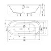 Scansani Doria Duo volně stojící vana 180x80, 5937