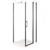 Savana Veduta Black Zoya čtvercový sprchový kout s vaničkou Rozměr koutu: 80x80cm, Y9062HE
