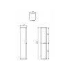 5133 5902 kingsbath velluto white 190 doplnkovy sloupek