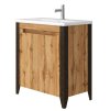 Lavedo Queen 80 Wotan Oak koupelnová skříňka s umyvadlem, QN-80