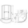 1209 2 aplomo madera gl 80x80x205 sprchovy kout s vanickou rozmer 90x90