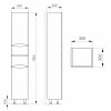 Lavedo Liga 35 vysoká skříňka do koupelny Orientace: Levá, LIGA_L