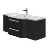 Lavedo Levanto Black 128 koupelnová skříňka s umyvadlem, LV-128_BL