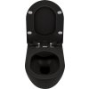 Deante Peonia rimless WC keramické závěsné se sedátkem, černá, CDEDNZPW