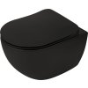 Deante Peonia rimless WC keramické závěsné se sedátkem, černá, CDEDNZPW