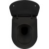 Deante Peonia rimless WC keramické závěsné se sedátkem, černá, CDEDNZPW