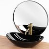 Rea Royal 62 black umyvadlo na desku, lesk, REA-U0445
