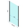 Rea Rapid Fold sprchové dveře, black Rozměr sprch.dveří: 90cm, REA-K6419