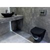 Kerra Delos Black WC závěsné se sedátkem, rimless, NODO