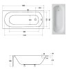 Besco Intrica akrylátová vana Délka vany: 150cm, WAIN-150-PK