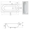 Besco Intrica akrylátová vana Délka vany: 150cm, WAIN-150-PK