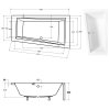 Besco Intima 160x90 akrylátová vana Délka vany: 160cm, Orientace: Levá, WAIT-160-NL