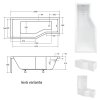 Besco Integra akrylátová vana Délka vany: 170cm, Orientace: Levá, WAI-170-PL