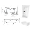 Besco Infinity 170x110 akrylátová vana Délka vany: 170cm, Orientace: Pravá, WAI-170-NP