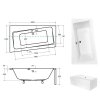 Besco Infinity 160x100 akrylátová vana Délka vany: 160cm, Orientace: Levá, WAI-160-NL