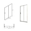 Besco Actis sprchové dveře Rozměr sprch.dveří: 100cm, DA-100