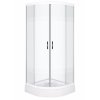 Kerra Xenia čtvrtkruhový sprchový kout s vaničkou Rozměr koutu: 80x80cm, 1959_80X