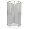 Kerra Classic grey sprchový box s baterií Rozměr koutu: 80x80cm, 1689_80X